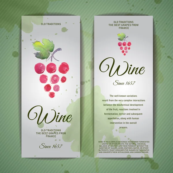 Desain konsep anggur atau anggur. Identitas perusahaan - Stok Vektor