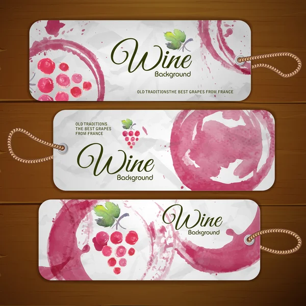 Diseño conceptual de uvas o vinos. Identidad corporativa. Conjunto de pegatinas — Archivo Imágenes Vectoriales