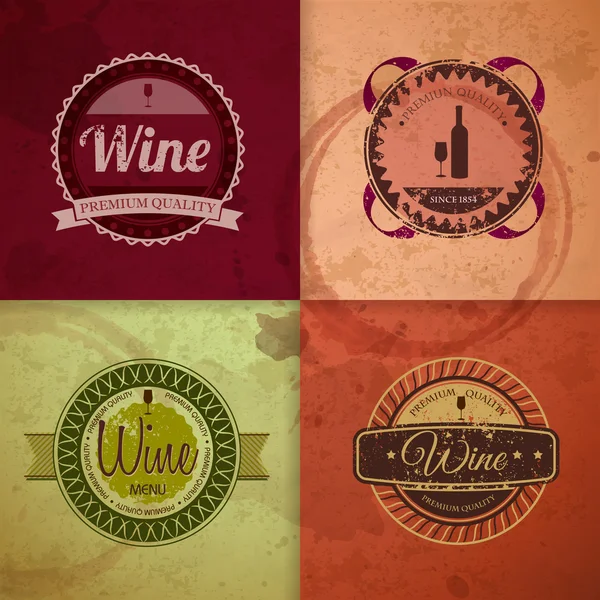 Set de etiquetas vintage de vino — Vector de stock