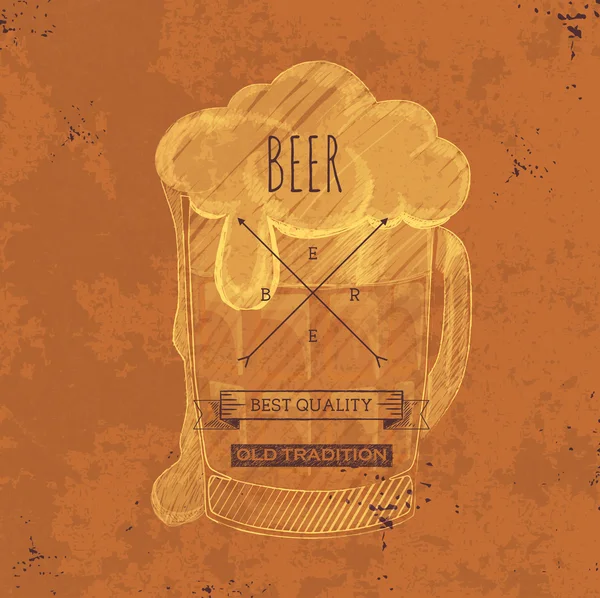 Векторное пиво ручной работы — стоковый вектор