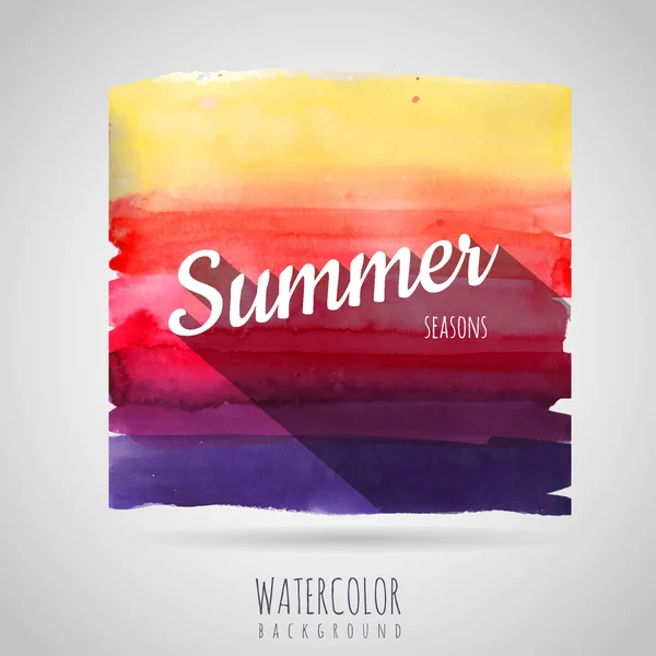 Aquarell abstrakten Hintergrund. Jahreszeiten. Sommer — Stockvektor