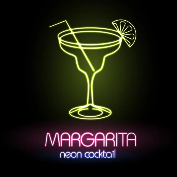 Neon teken. Cocktail — Stockvector