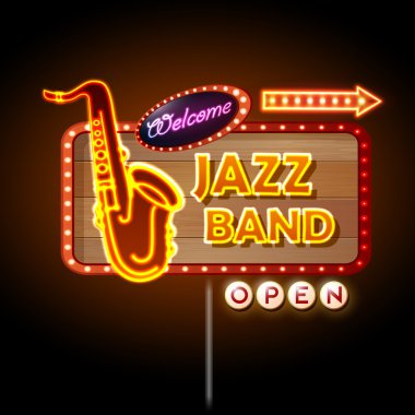Neon tabela Jazz band
