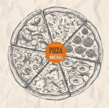 pizza kroki arka plan