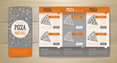 Pizza konsept tasarımı. kurumsal kimlik. Belge şablonu