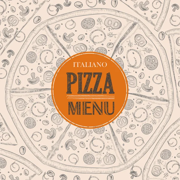 Fondo del boceto de pizza — Vector de stock