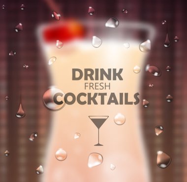 Cocktail blurred background