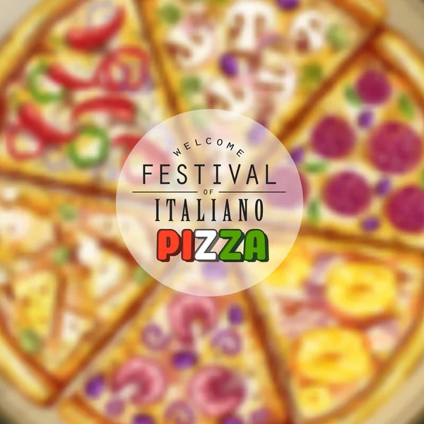 Pizza blurred background — 스톡 벡터