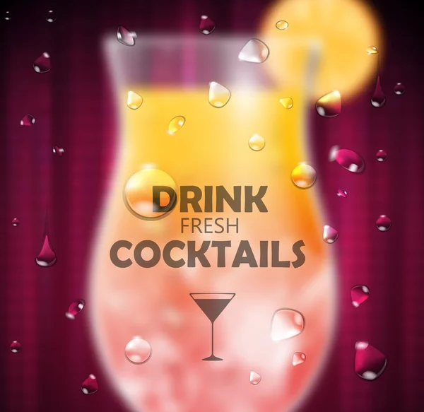 Cocktail blurred background — Stockvector