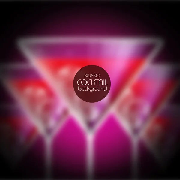 Cocktail blurred background — Stock Vector