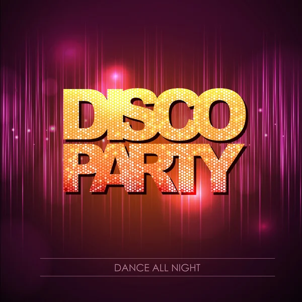 Typografie Disco Hintergrund. Disco-Party. — Stockvektor