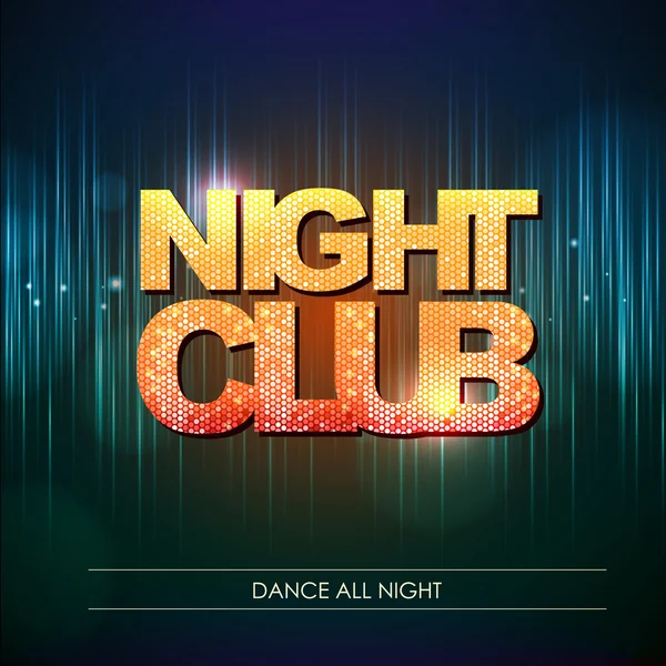 Tipografía Fondo discográfico. Club nocturno — Vector de stock