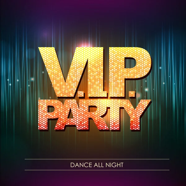 Tipografía Fondo discográfico. V.I.P. fiesta — Vector de stock