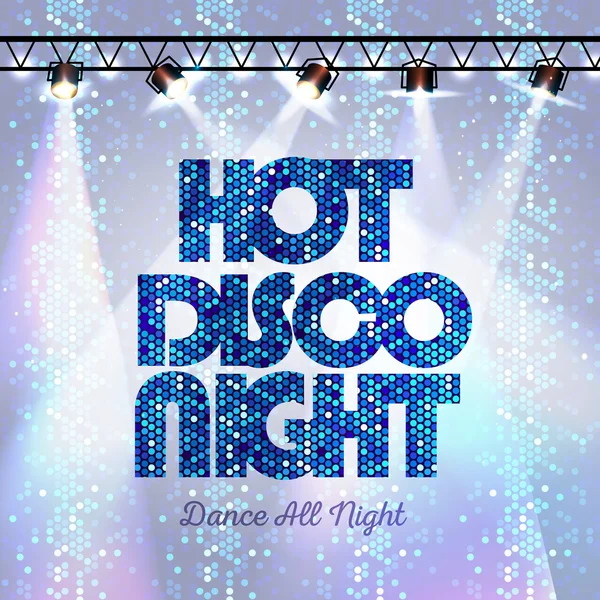 Disco bakgrund heta disco night — Stock vektor