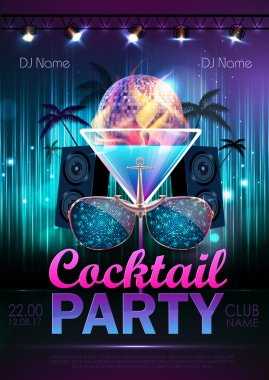 Disko topu arka plan. Disko parti poster 