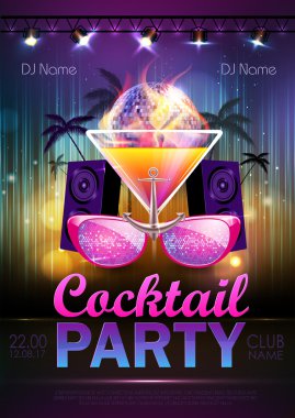 Disko topu arka plan. Disko parti poster 