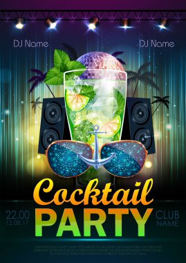 Disko topu arka plan. Disko parti poster 