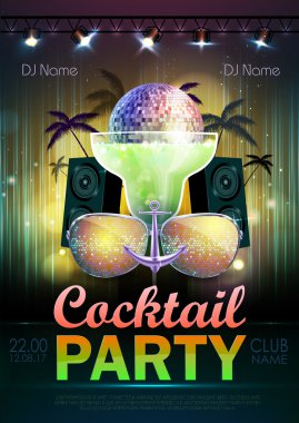 Disko topu arka plan. Disko parti poster 