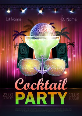 Disko topu arka plan. Disko parti poster 