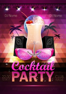 Disko topu arka plan. Disko parti poster üçgen arka plan üzerinde