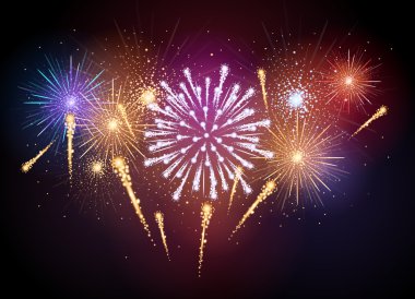 Vektör tatil havai fişek