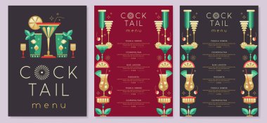 Siyah arka planda tatil restoranı menüsü tasarımı. Düz dizayn. Vektör illüstrasyonu