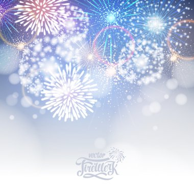 Vektör tatil havai fişek