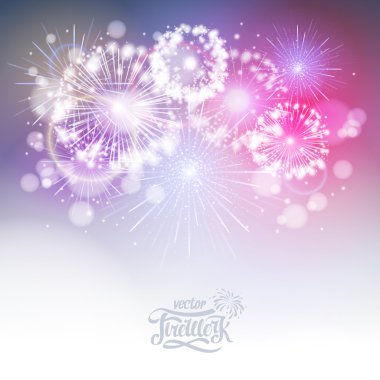 Vektör tatil havai fişek