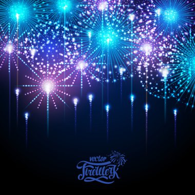 Vektör tatil havai fişek