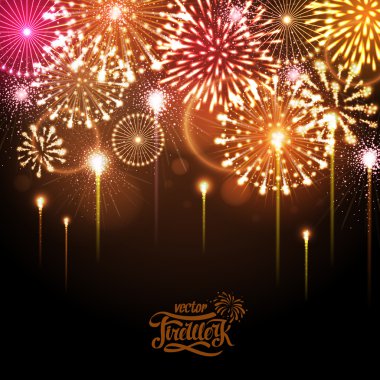 Vektör tatil havai fişek