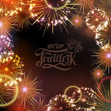 Vektör tatil havai fişek