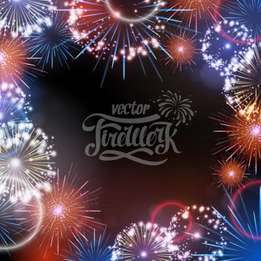 Vektör tatil havai fişek