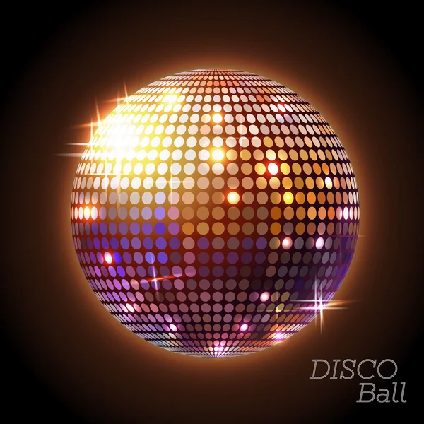 Bola de disco. Fondo discográfico — Vector de stock