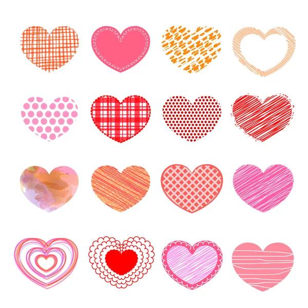 Valentin szerelem szív csoportja. — Stock Vector