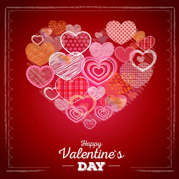 Открытка на день Святого Валентина с любовью — стоковый вектор