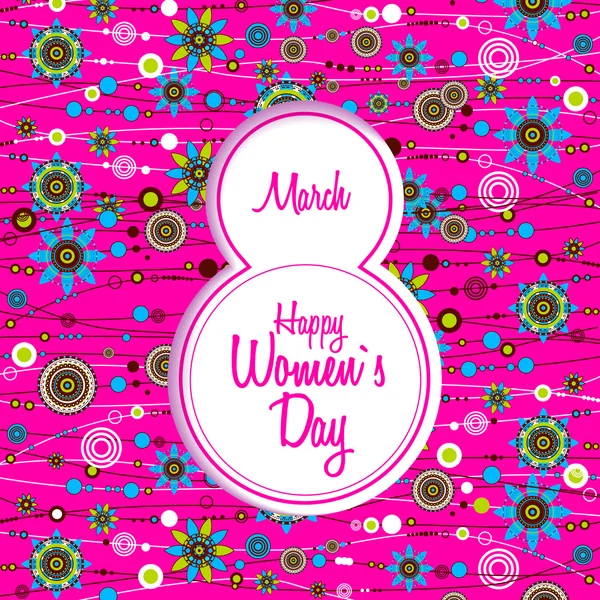 8 marca kartkę z życzeniami. Tło dla Womans dzień — Wektor stockowy