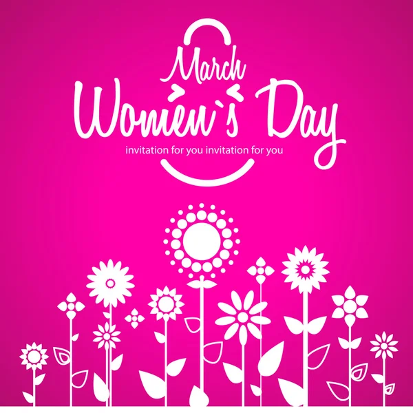 8 mars gratulationskort. Bakgrunden för kvinnans dag — Stock vektor