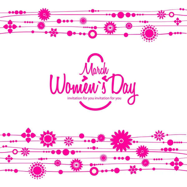 8 marca kartkę z życzeniami. Tło dla Womans dzień — Wektor stockowy
