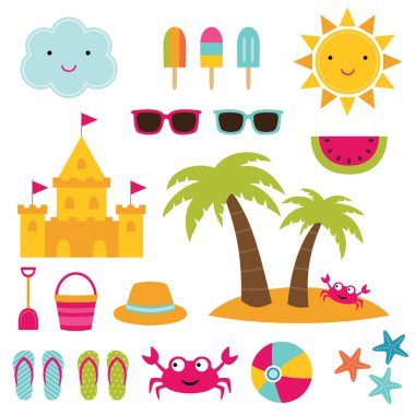 Yaz plajı elementleri