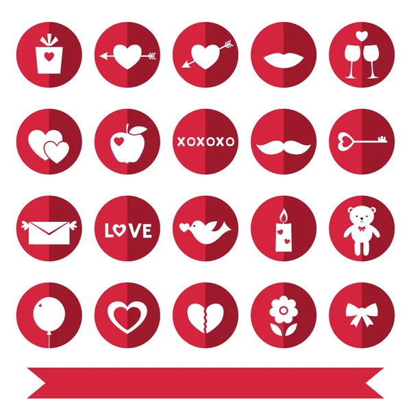 Conjunto de ícones de amor — Vetor de Stock