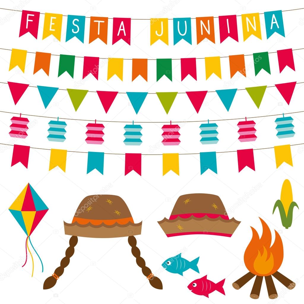 Festa junina (Brazilian June party) decoration and photo booth props set