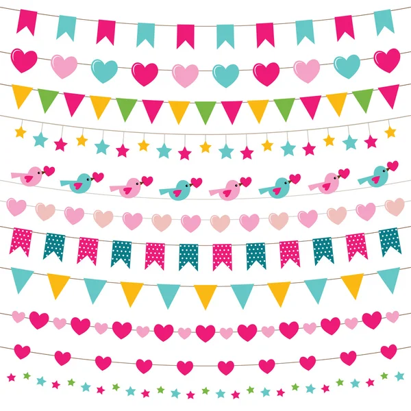 Partij bunting set — Stockvector