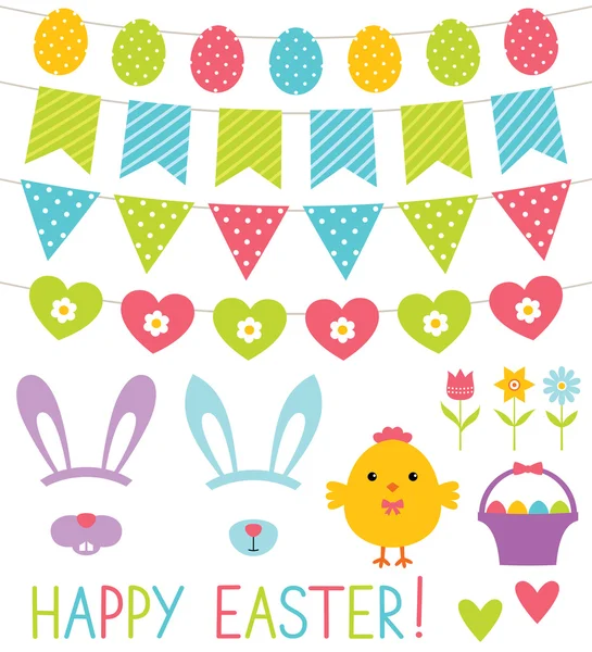 Easter decoration and design elements — Stock Vector