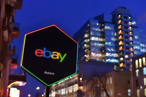 Kiev Oekraïne Tekenen Van Ebay — Stockfoto