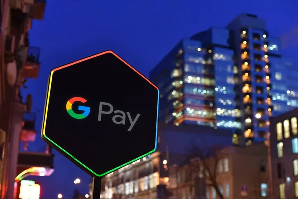 Київ Україна Підпис Google Pay Ліцензійні Стокові Фото