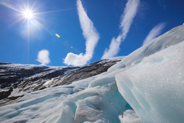 Nigardsbreen buzul Jostedalsbreen Milli Parkı'nda