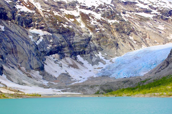 Geleira Nigardsbreen no Parque Nacional Jostedalsbreen — Fotografia de Stock