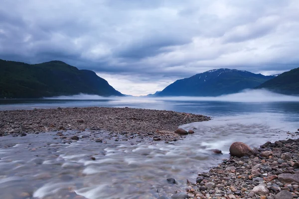 Sabah Norveç manzara — Stok fotoğraf