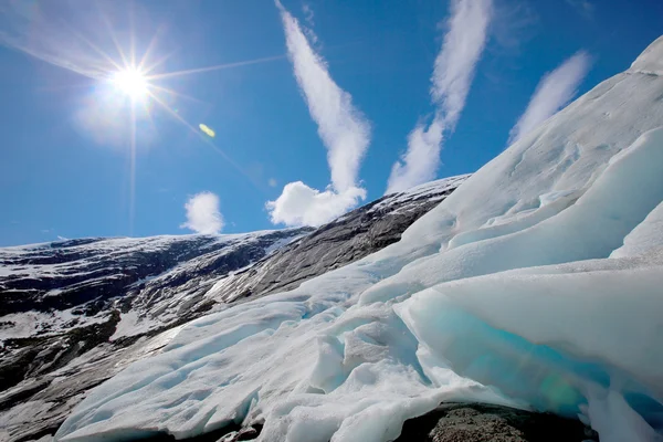 Ledovec Nigardsbreen v národním parku Jostedalsbreen — Stock fotografie