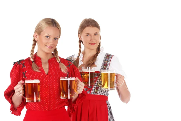 Oktoberfest ženy s pivem — Stock fotografie